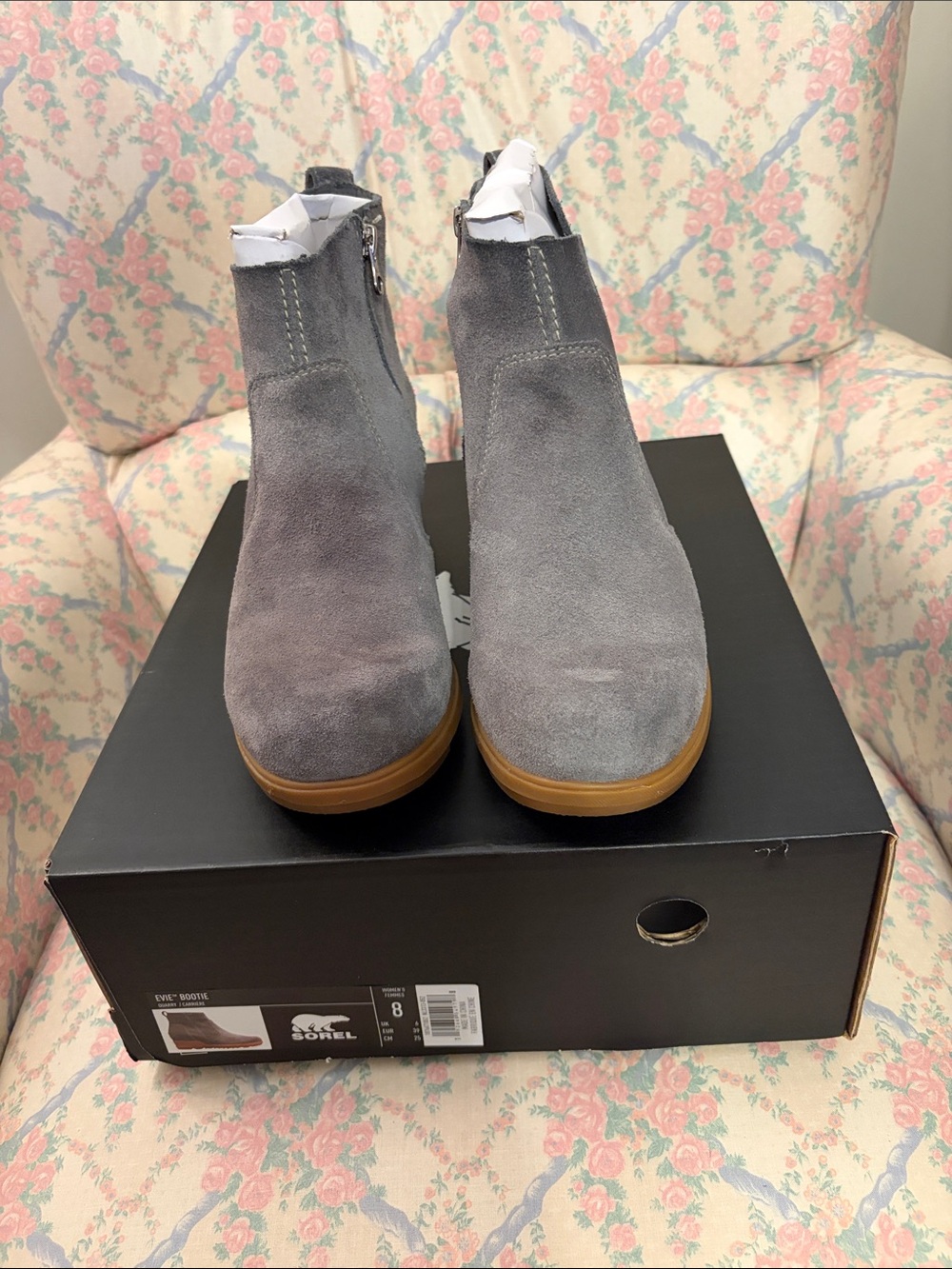 Sorel Evie Bootie Quarry Suede Size 8M